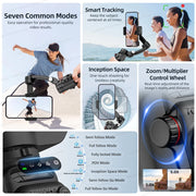 M02 New 3-Axis Handheld Gimbal Stabilizer for Smartphone with Wireless Remote for iPhone Android Phone Face Tracking Tiktok Vlog
