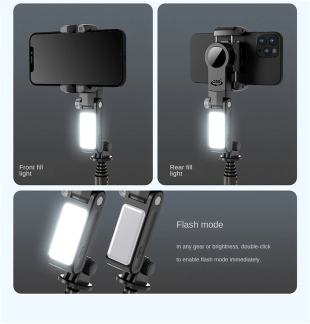 2025 NEW Ai Gimbal Stabilizer Desktop Following Shooting Mode Selfie Stick Monopod With Bluetooth Shutter For Smartphone Live