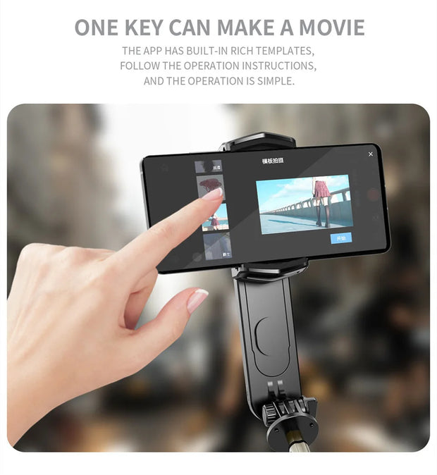 2025 new Q09 Wireless Bluetooth Selfie Stick stand Tripod Handheld Gimbal Stabilizer Monopod Shutter for IOS Android Universal