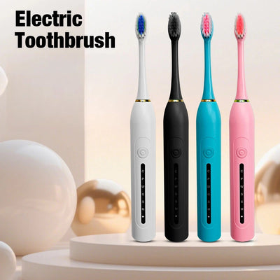 Smart Sonic Electric Toothbrush Waterproof Portable with Ultra Fine Soft Bristles 6 Speed Charging for Adults And Children