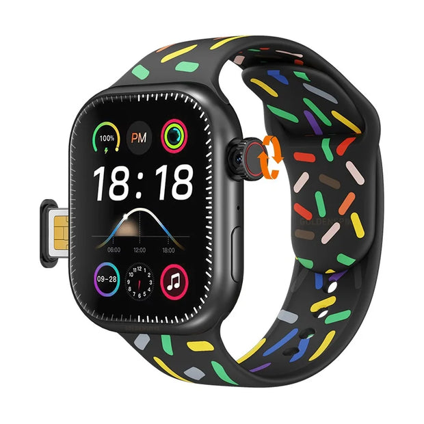 8GB+128GB S10 Cellular Version Smartwatch 4G Android 10.0 180° Rotating Camera 256GB Storage GPS WIFI Global Version Smart Watch