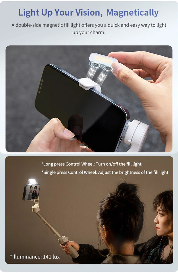 ZHIYUN Official Smooth Q4 Smartphone Gimbal Phone Gimbals 3-Axis Handheld Stabilizer for iPhone 15 pro max/HUAWEI/Samsung/Xiaomi