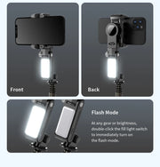 Q18 Desktop Following the shooting Mode Gimbal Stabilizer Selfie Stick Tripod with Fill Light for iPhone Cell Phone Smartphone