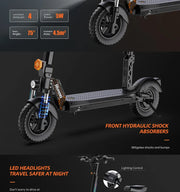 RuiToo RT6 1000W powerful  48V18.2AH Drive Electric scooters electr 10inch Tires Folding eScooter For Adult Raycool