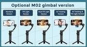 M02 New 3-Axis Handheld Gimbal Stabilizer for Smartphone with Wireless Remote for iPhone Android Phone Face Tracking Tiktok Vlog