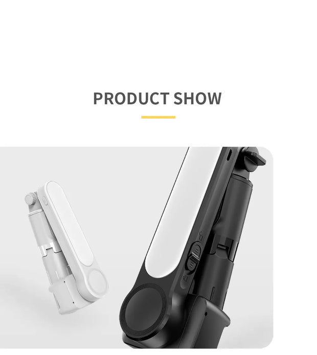 Handheld Selfie Stick Gimbal Stabilizer Holder Adjustable Fill Light Selfie Stand Bluetooth Mobile Phone  For IPhone Samsung