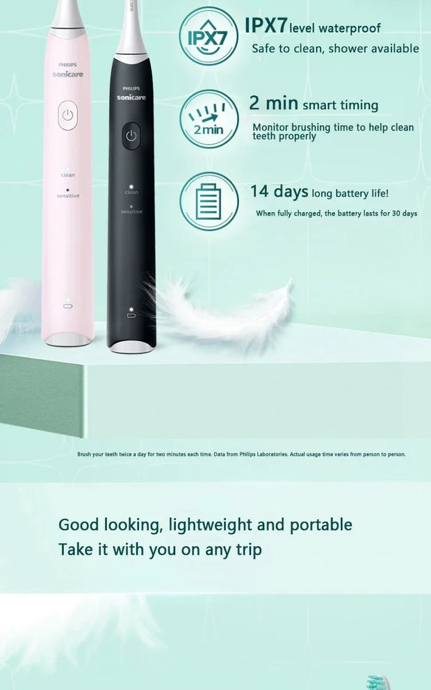 PHILIPS Electric Toothbrush HX24XX Sonicare Patent Tech Adult Intelligent Sound Waves Teeth Clean Gums Health Care Tooth Brush