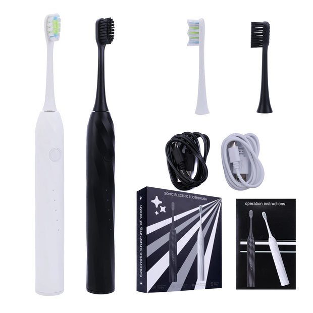 Electric Toothbrush with 4 Brush Heads for Adult 5 Modes Rechargeable Power Toothbrush with 2-Minute Smart Timer
