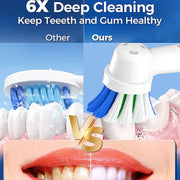 SUBORT Rotating Electric Toothbrush 3 Modes USB Fast Rechargeable Rotary Electric Toothbrush with Travel Case 2 Brush Heads