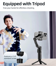 M02 New 3-Axis Handheld Gimbal Stabilizer for Smartphone with Wireless Remote for iPhone Android Phone Face Tracking Tiktok Vlog