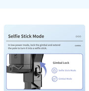 Q18 Desktop Following the shooting Mode Gimbal Stabilizer Selfie Stick Tripod with Fill Light for iPhone Cell Phone Smartphone