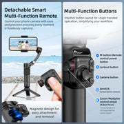 M02 New 3-Axis Handheld Gimbal Stabilizer for Smartphone with Wireless Remote for iPhone Android Phone Face Tracking Tiktok Vlog