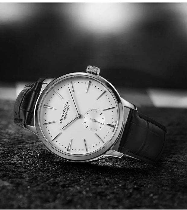 2025 Seagull Business Watch Men's Mechanical Wristwatches 50m Waterproof Leather Valentine Male Watches relogio masculino 6075
