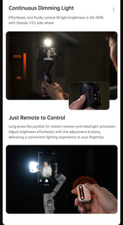 hohem Official V3 Smartphone Stabilizer Ai Face Tracking 3-Axis Phone Gimbal Built-in Selfie Stick Portable iPhone16/Samsung