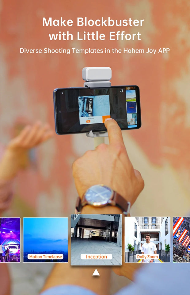 Hohem iSteady XE Kit Smartphone Gimbal 3-Axis Handheld Stabilizer Phone Selfie Stick Tripod with Magnetic Fill Light Video Shoot