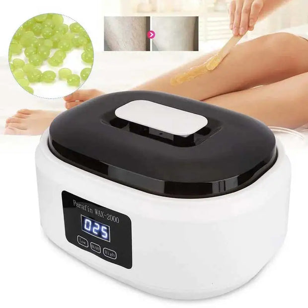 200W Wax Heater Hands Feet Bath Body Hair Removal Digital Timing Melting Wax Bean Therapy Machine Men Women Spa Smooth Skin Care