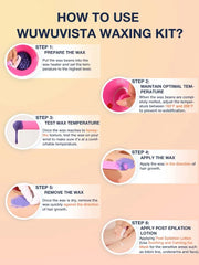 WUWUVISTA Waxing Kit 23 items, Christmas Gift Hard Wax Hair Removal with Wax Heater&Beans for Body/Face/Brazilian/Sensitive Skin