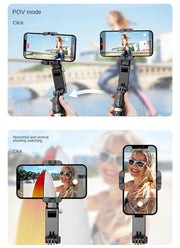2025 NEW Ai Gimbal Stabilizer Desktop Following Shooting Mode Selfie Stick Monopod With Bluetooth Shutter For Smartphone Live