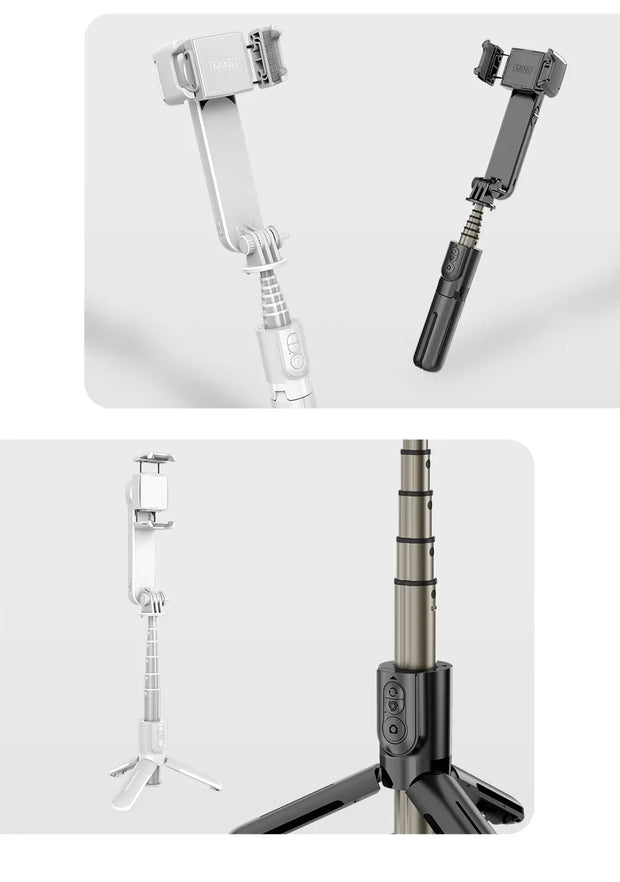 Handheld Selfie Stick Gimbal Stabilizer Holder Adjustable Fill Light Selfie Stand Bluetooth Mobile Phone  For IPhone Samsung