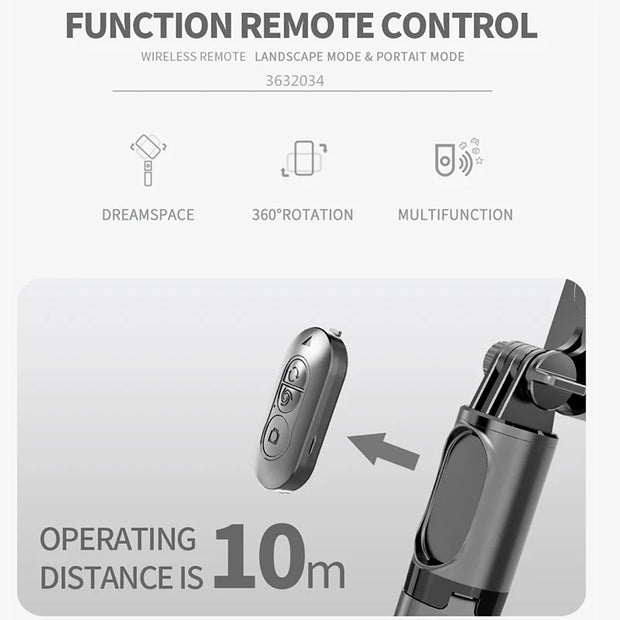 2025 new Q09 Wireless Bluetooth Selfie Stick stand Tripod Handheld Gimbal Stabilizer Monopod Shutter for IOS Android Universal