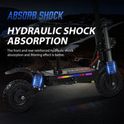 6000W High Power Adult Electric Scooter  Off-Road Commute Foldable 60V 38Ah Large Battery 60 Miles Range 50 Mph Fast E-Scooter