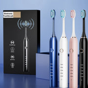 Sonic Electric Adult Toothbrush Rechargeable With 4 Replacement Brush Heads 5 Modes and 3 Intensity 2 Minute Intelligent Timer