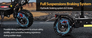 Electric Scooter for Adults, 5600W Dual Motors Up to 50 MPH, Electric Scooter Adults Range 50 Miles, 60V 27Ah Large Capacity Bat