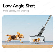 360° AI Handheld Gimbal Mobile Phone Anti-Shake Stabilizer Auto Face Tracking Aluminum Rod With Fill Light Optional Microphone