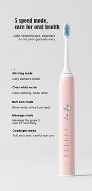 Sonic Electric Toothbrush Adults Electric Toothbrushes with 4 Tooth Brush Replacement Head and 5 Brushing Modes