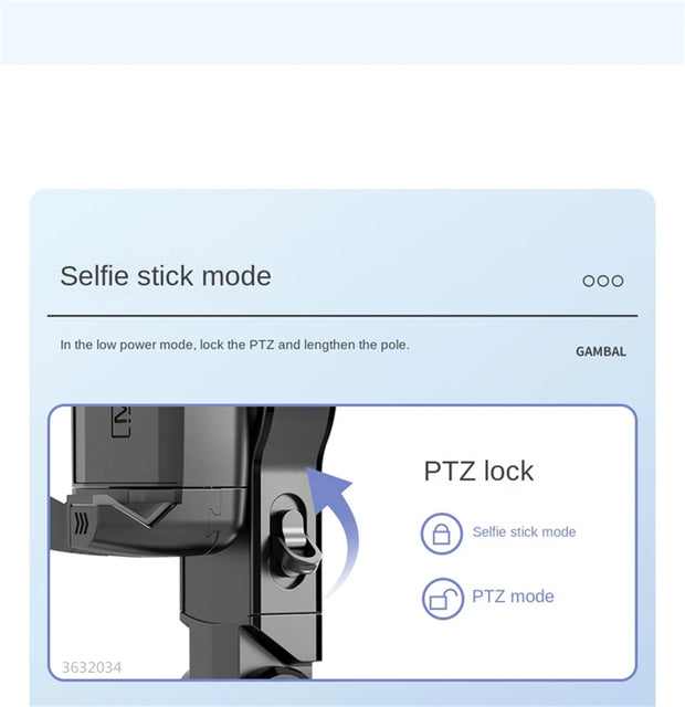 2025 NEW Ai Gimbal Stabilizer Desktop Following Shooting Mode Selfie Stick Monopod With Bluetooth Shutter For Smartphone Live