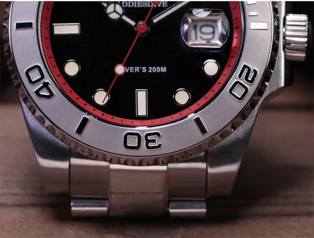 ADDIESDIVE Diving AD2040 Quartz Watches Stainless Steel 200m Waterproof Calendar Display Wristwatch Fashion Super Luminous Watch