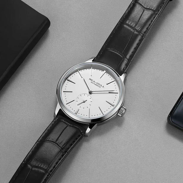 2025 Seagull Business Watch Men's Mechanical Wristwatches 50m Waterproof Leather Valentine Male Watches relogio masculino 6075
