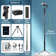 AXNEN M02 Gimbal Smartphone Stabilizer 3-Axis Anti-shake Video Record Handheld Selfie Gimbals for iPhone Android Face Tracking