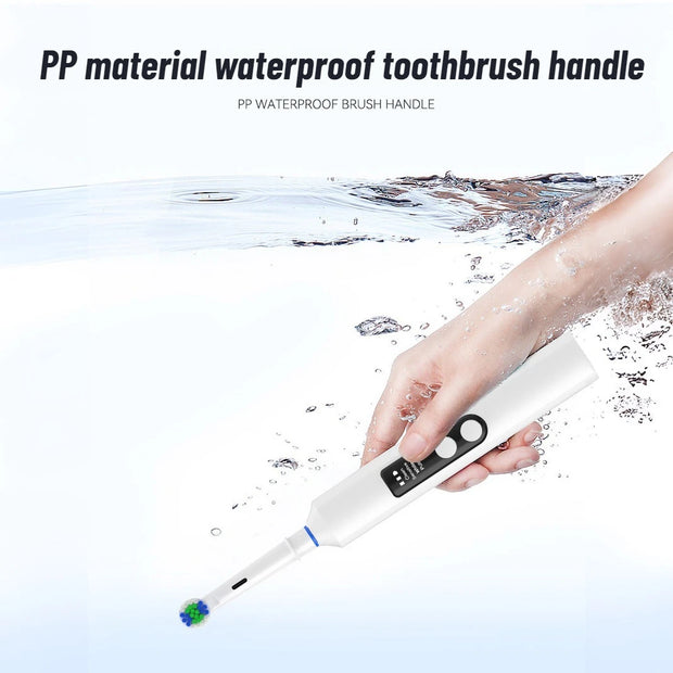 Round head electric toothbrush rotating visual electric toothbrush display automatic rechargeable adult couple men and women gif