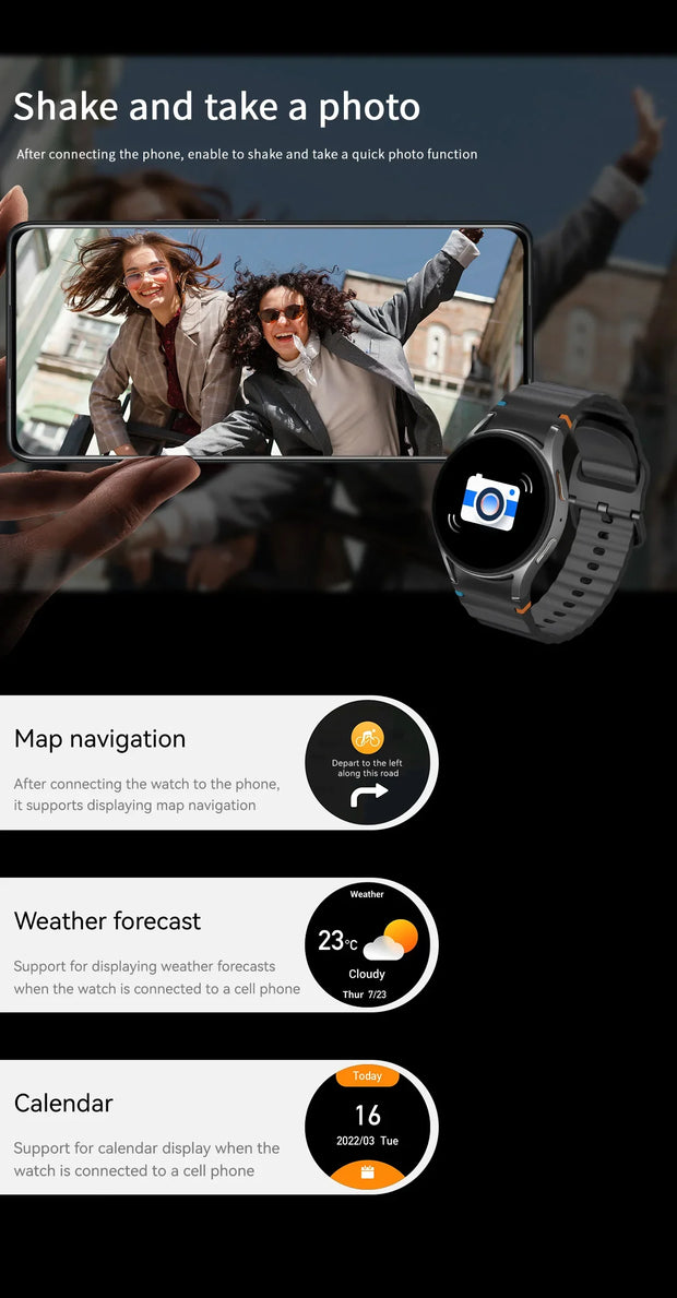 2025 Smart Watch 1.3" Sports Smartwatch Men Women Gift for Honor Magic6 Ultimate Tecno Pova 4 Pro Realme GT5  Oppo Find X7 PHZ11