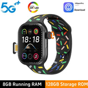 8GB+128GB S10 Cellular Version Smartwatch 4G Android 10.0 180° Rotating Camera 256GB Storage GPS WIFI Global Version Smart Watch