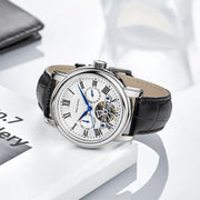 2025 New Seagull Men's Watch Automatic Mechanical Wristwatch Multi-Function Hollow Flywheel Business Simple Watch D819.622
