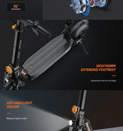 RuiToo RT6 1000W powerful  48V18.2AH Drive Electric scooters electr 10inch Tires Folding eScooter For Adult Raycool