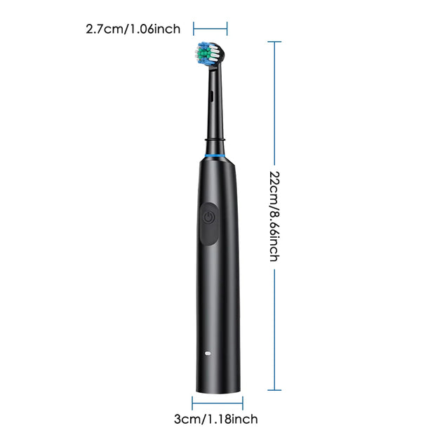 Smart Rotating Timing Electric Toothbrush for Adults Rotating Electric Toothbrushes with 8 Soft Brush Heads Whitening Oral Car