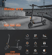 RuiToo RT6 1000W powerful  48V18.2AH Drive Electric scooters electr 10inch Tires Folding eScooter For Adult Raycool