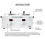 Wax Heater Double Paraffin Electronic Display Facial Skin SPA Equipment Dual Hot Hair Removal Tool Adjustable Temperature