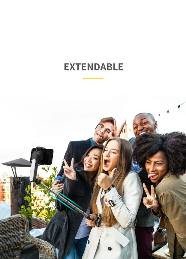 Handheld Selfie Stick Gimbal Stabilizer Holder Adjustable Fill Light Selfie Stand Bluetooth Mobile Phone  For IPhone Samsung