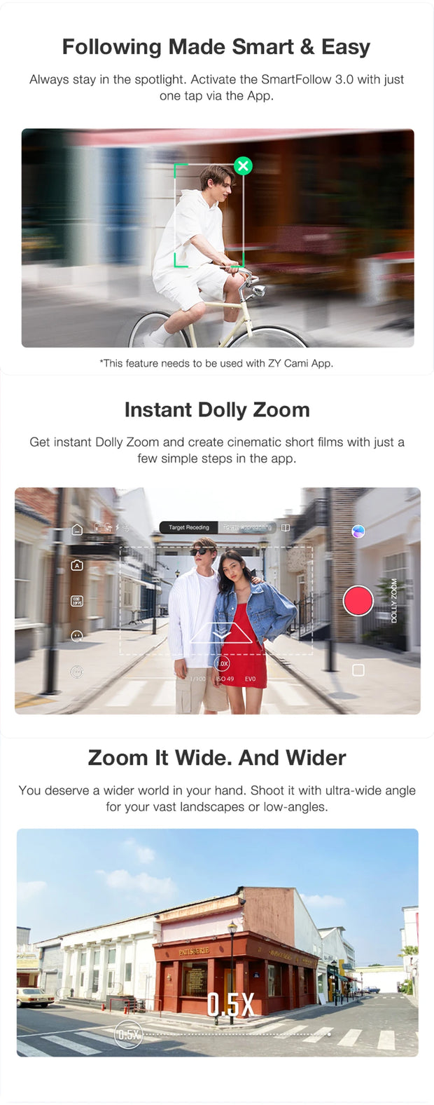 ZHIYUN Official SMOOTH Q3 Phone Gimbal 3-Axis Smartphones Handheld Stabilizer Fill Light for iPhone 13 Android
