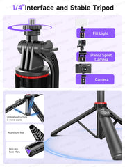 AXNEN C22 AI Tracking 360° Rotational Shoot Deskpot Handheld Gimbal Tripod Extendable Selfie Stick Wireless Remote for Vlog