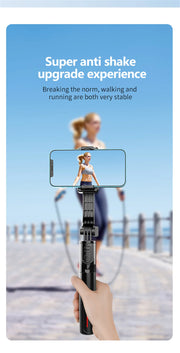 FANGTUOSI New Mobile Video stabilizer Bluetooth selfie stick tripod Wireless cellphone Gimbal Stabilizer For Smartphone Live