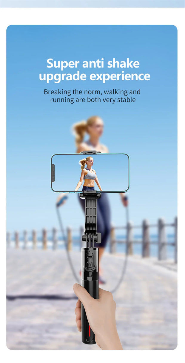 FANGTUOSI New Mobile Video stabilizer Bluetooth selfie stick tripod Wireless cellphone Gimbal Stabilizer For Smartphone Live