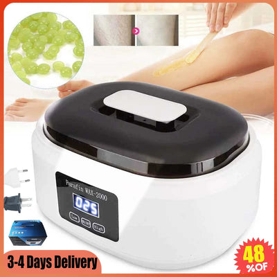 200W Wax Heater Hands Feet Bath Body Hair Removal Digital Timing Melting Wax Bean Therapy Machine Men Women Spa Smooth Skin Care
