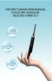 2002 Rotating electric toothbrush New 2025 Adult Timer Brush 6 Mode USB Charger Rechargeable Tooth Brushes Replacement Heads Set
