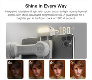 ZHIYUN Official SMOOTH Q3 Phone Gimbal 3-Axis Smartphones Handheld Stabilizer Fill Light for iPhone 13 Android