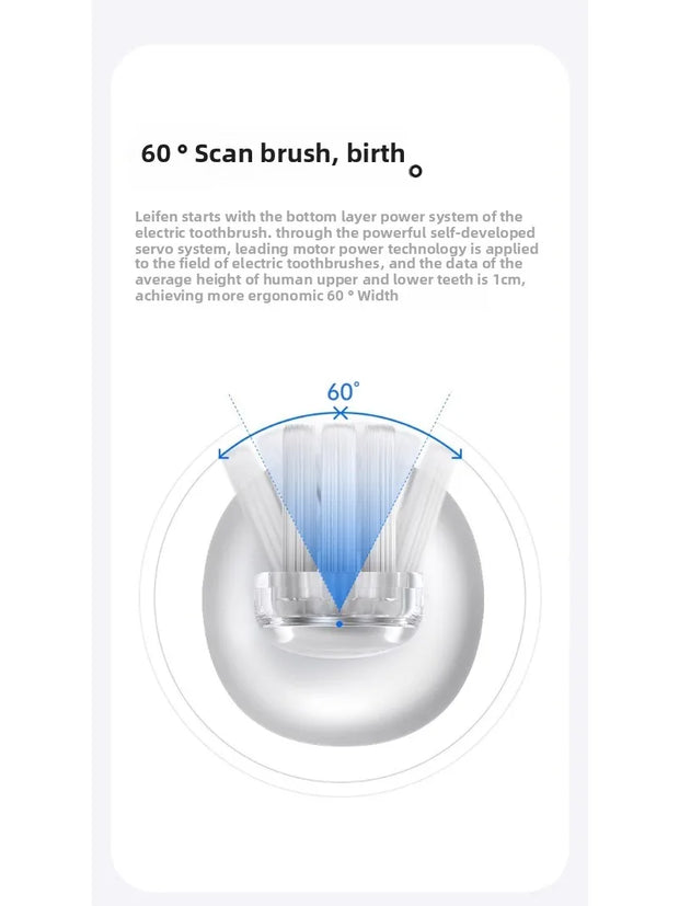 Laifen Laifen's new generation of vibration sweeping electric toothbrush, stainless steel color LFTBO1-S Wave  teeth whitening